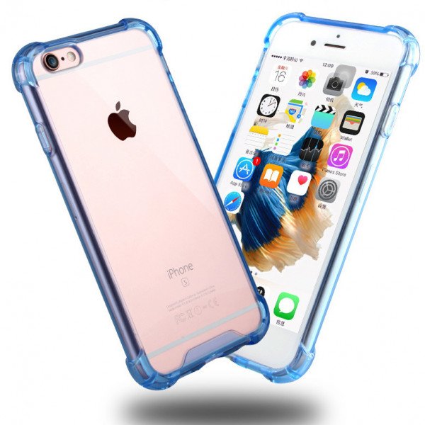 Wholesale iPhone 8 Plus / 7 Plus Crystal Clear Hybrid Case (Blue)